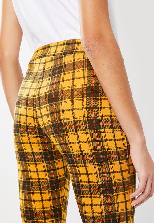 Missguided - Check trouser - mustard