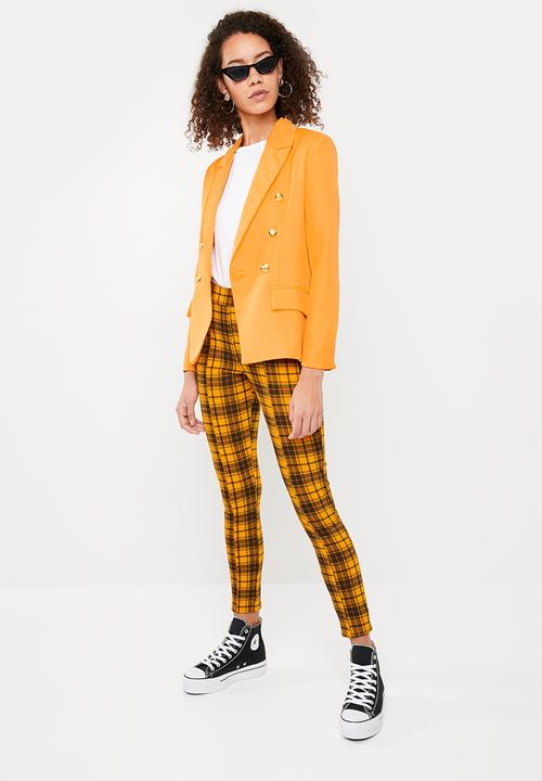 Missguided - Check trouser - mustard