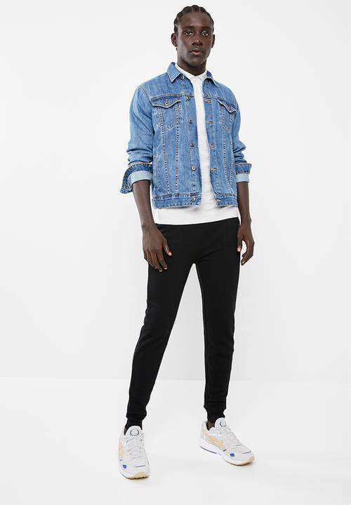 Superbalist - Basic denim trucker jacket - mid wash blue