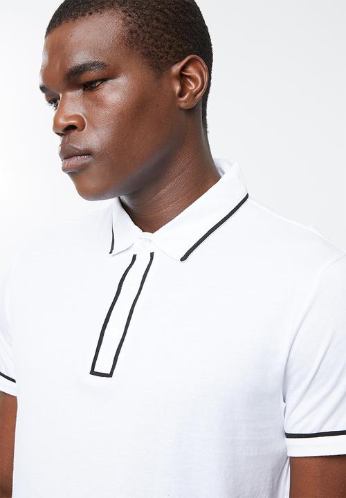 STYLE REPUBLIC - Block pique golfer - white 