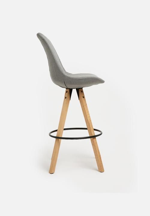 Sixth Floor - Dima upholstered barstool - grey