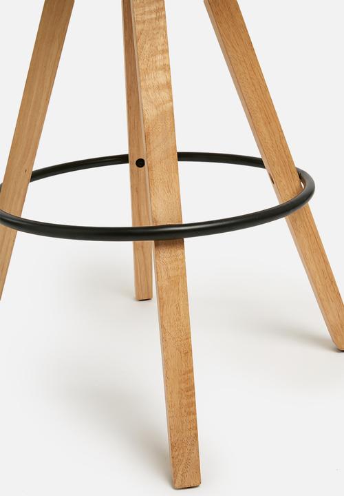 Sixth Floor - Dima upholstered barstool - grey