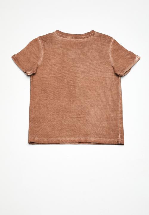 POLO - Bryce printed tee - rust