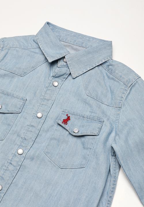 POLO - Riley denim shirt - blue