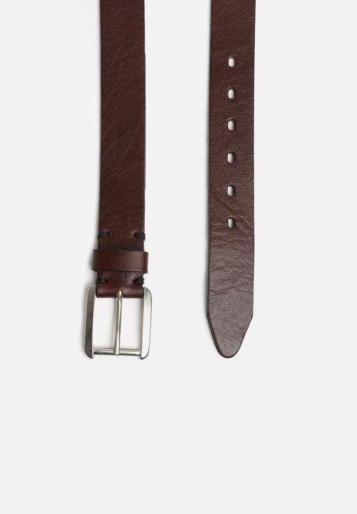 Superbalist - Xavier-basic leather belt-brown