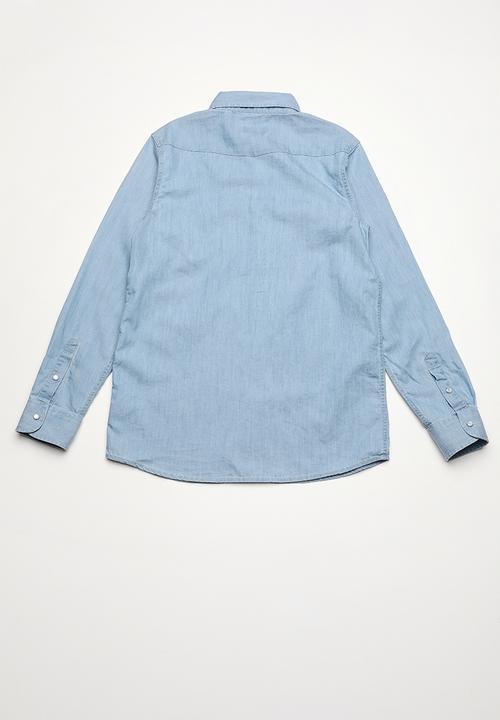 POLO - Riley denim shirt - blue
