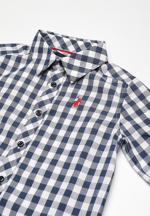 POLO - Cooper checked shirt - navy