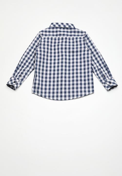 POLO - Cooper checked shirt - navy