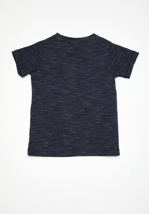 POLO - Ashton panelled tee - navy