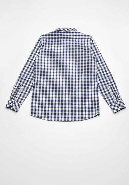 POLO - Cooper check shirt - navy