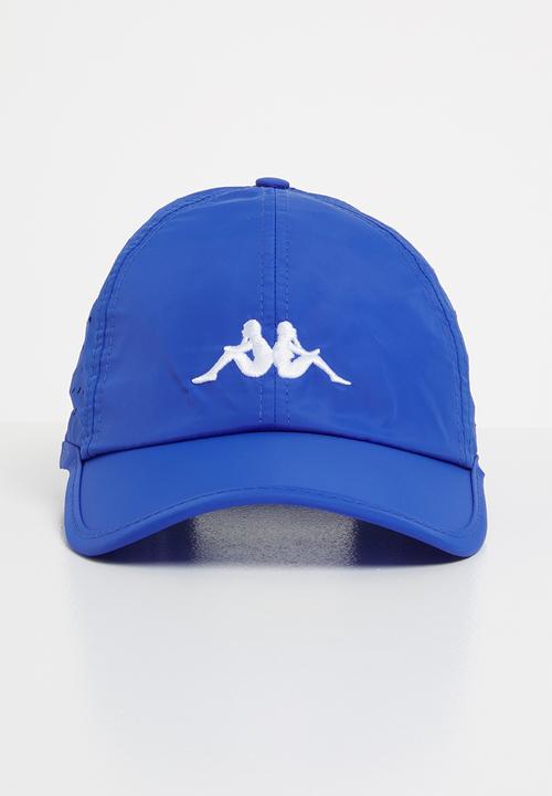 blue golf cap