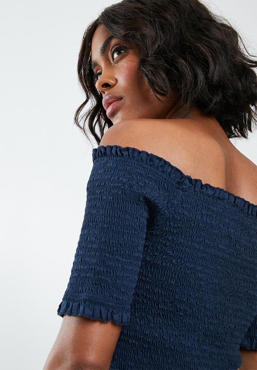 Jacqueline de Yong - Damilla off shoulder top - navy