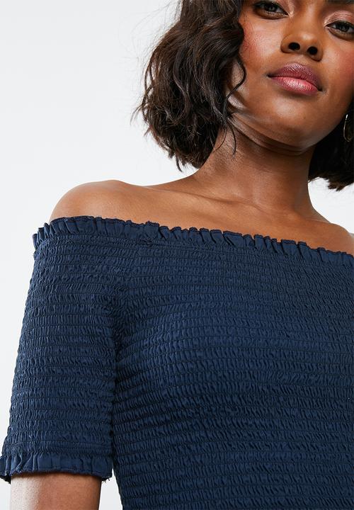Jacqueline de Yong - Damilla off shoulder top - navy