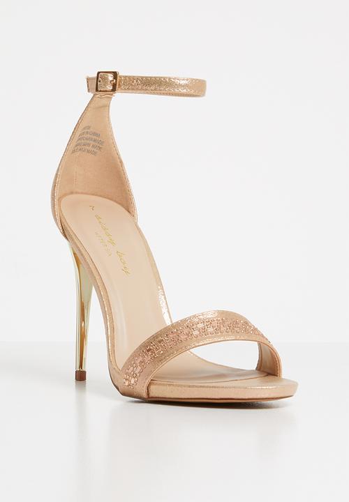 SISSY BOY - Ankle strap heels - rose gold