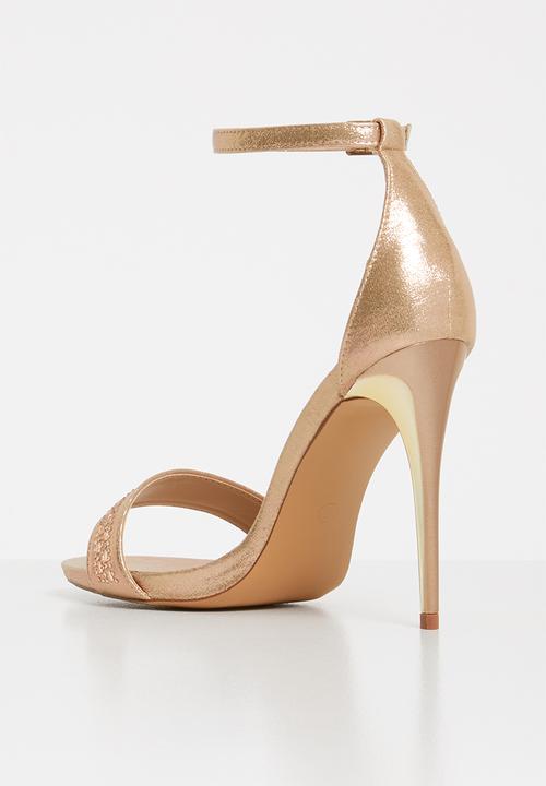 SISSY BOY - Ankle strap heels - rose gold