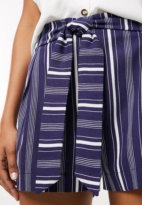 Superbalist - Self tie short - blue & white 