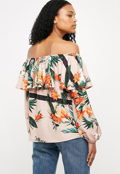 Superbalist - Frilled off the shoulder blouse - multi