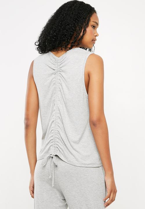 Superbalist - Drawstring detail vest - grey 