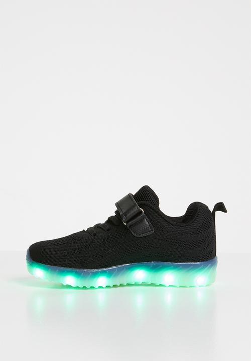 Pop Candy - Light up velcro strap sneaker - black