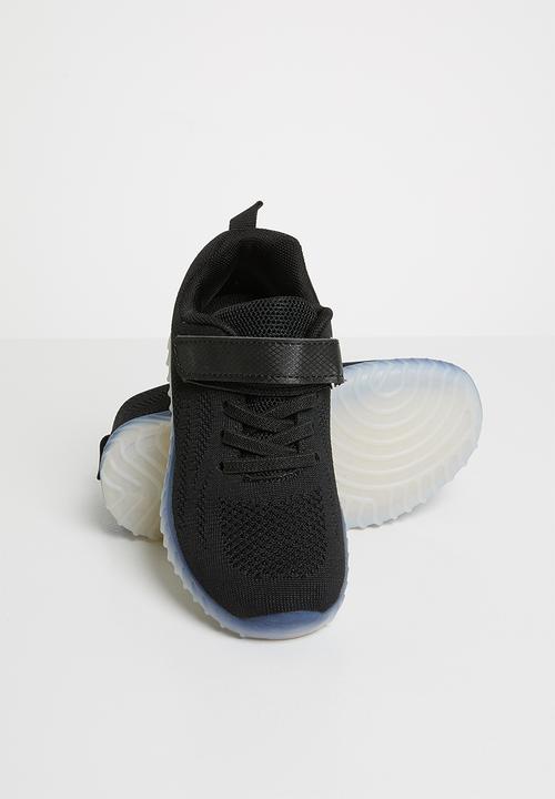 Pop Candy - Light up velcro strap sneaker - black