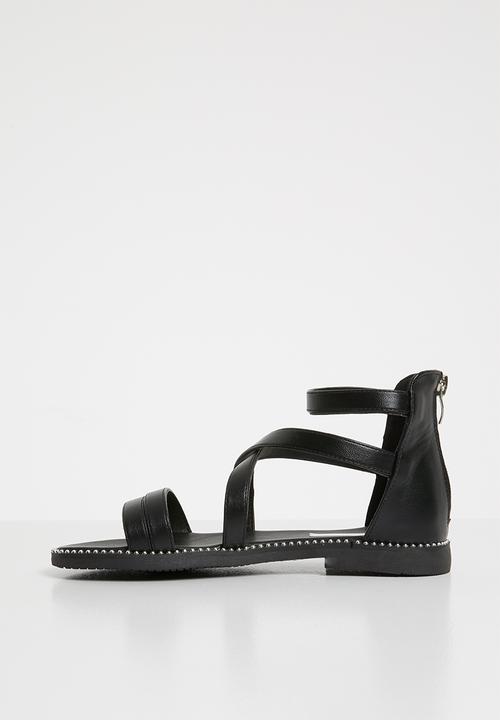 Pop Candy - Gladiator flat sandal - black