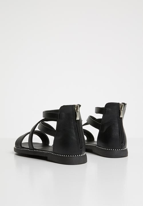 Pop Candy - Gladiator flat sandal - black