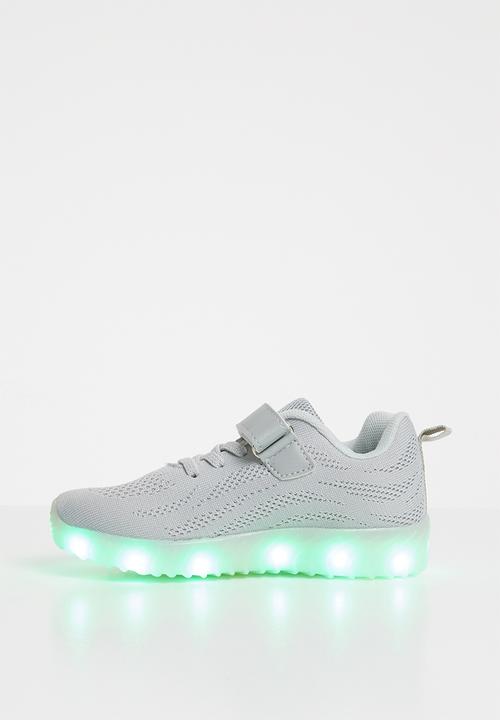 Pop Candy - Light up velcro strap sneaker - grey