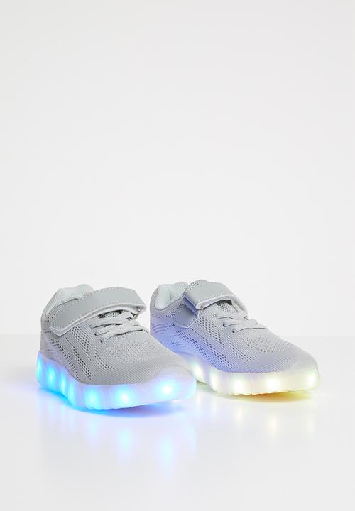 Pop Candy - Light up velcro strap sneaker - grey