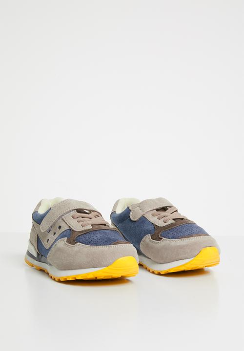 Pop Candy - Leather combo strap and lace sneaker - multi-colour