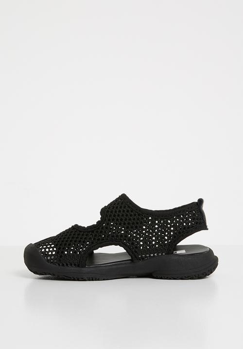 Pop Candy - Kids mesh cage sandal - black 