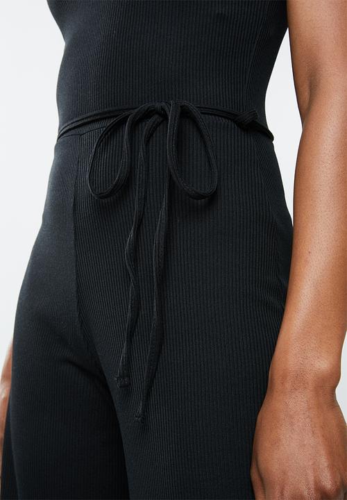 Missguided - Rib culotte jumpsuit - black