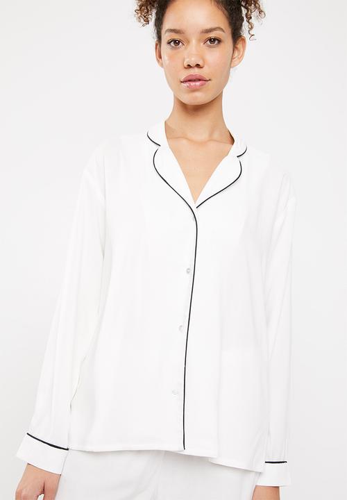 Superbalist - Sleep shirt and shorts set  - white