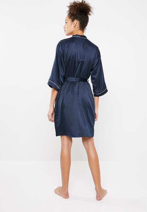 Superbalist - Robe with contrast stitching - navy