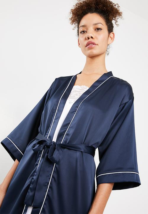 Superbalist - Robe with contrast stitching - navy