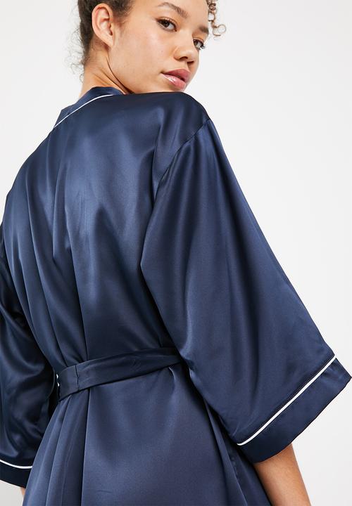 Superbalist - Robe with contrast stitching - navy