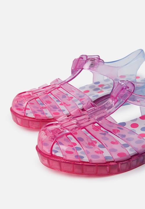 Cotton On - Amalfi jelly sandal - pink & blue