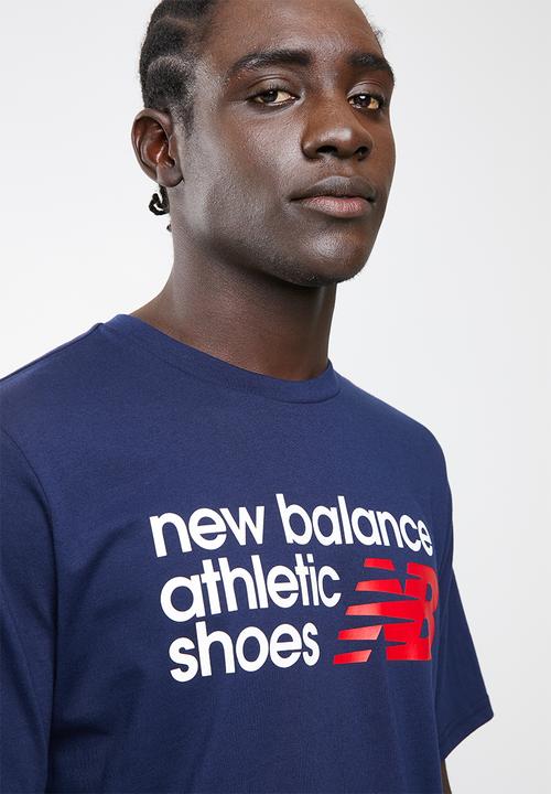 New Balance  - Athletics shoe box tee - navy