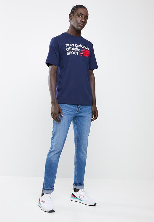 New Balance  - Athletics shoe box tee - navy