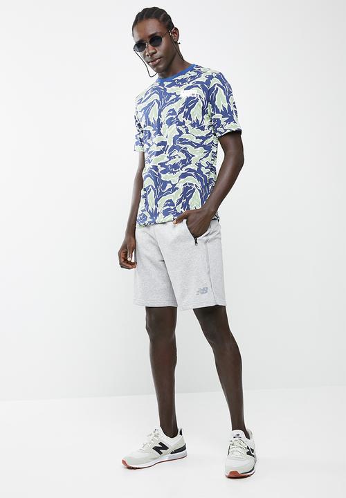 New Balance  - Athletics camo tee - blue & green 