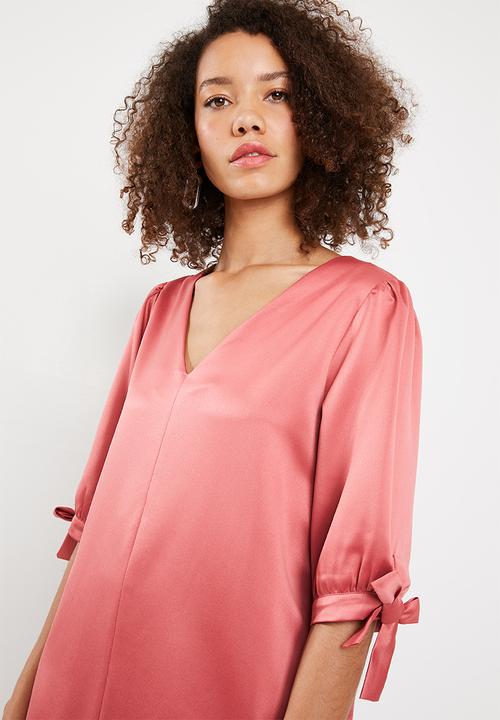 Superbalist - Puff sleeve detail dress - pink