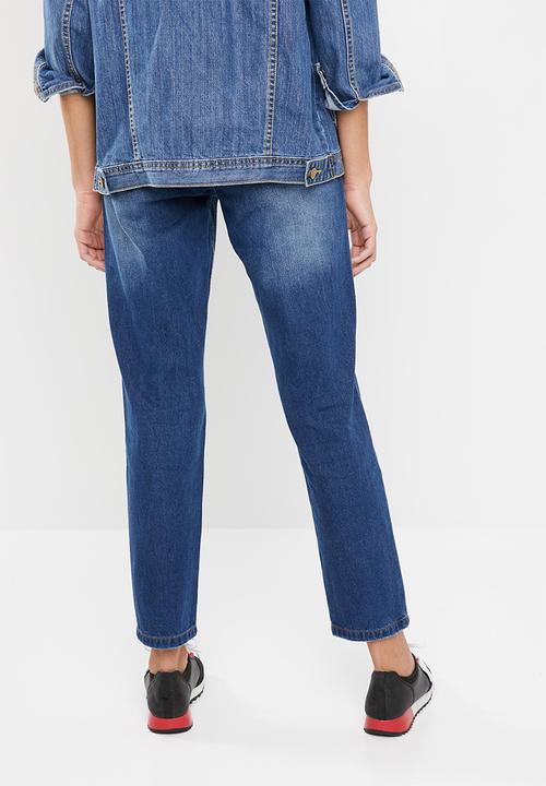 Superbalist - Med wash mom jeans - blue