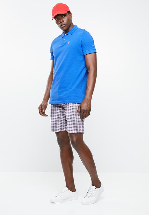 Pringle of Scotland - Gary check short - red & blue 
