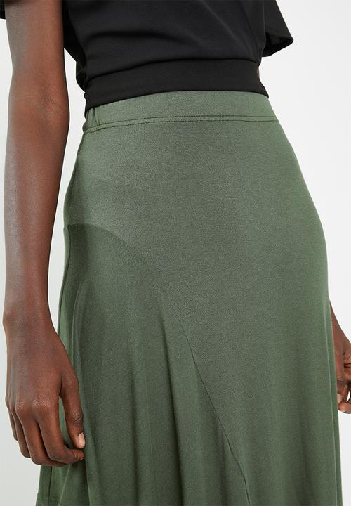 Superbalist - Knit midi skirt - green 