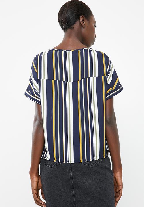Superbalist - Woven turn back cuff tee - multi