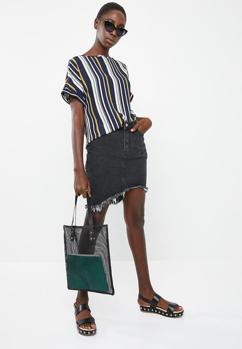 Superbalist - Woven turn back cuff tee - multi