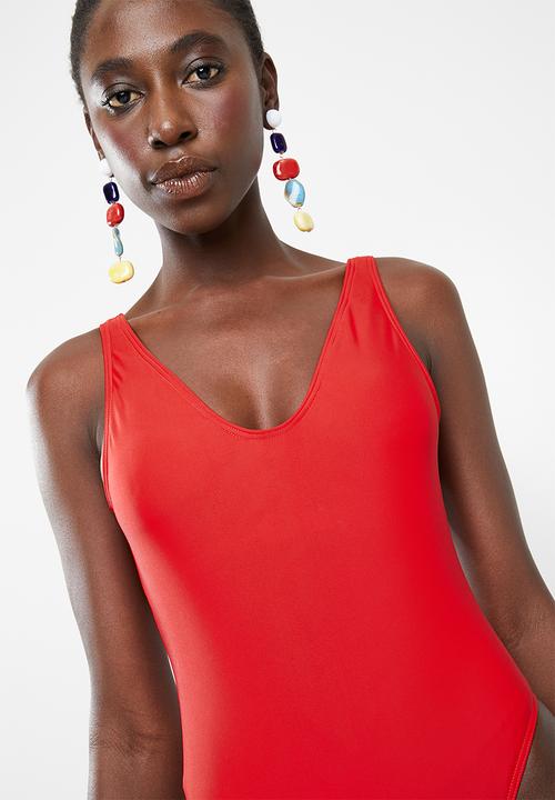 Bacon Bikinis - Kita one piece swimsuit - red