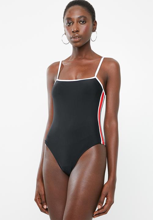 retro one piece swimwear