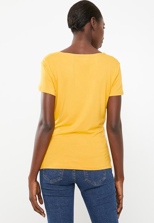 edit - Wrap over T-shirt - yellow