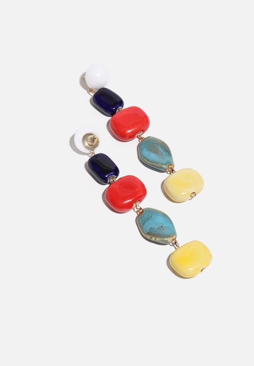 Superbalist - Stone drop earrings - multi