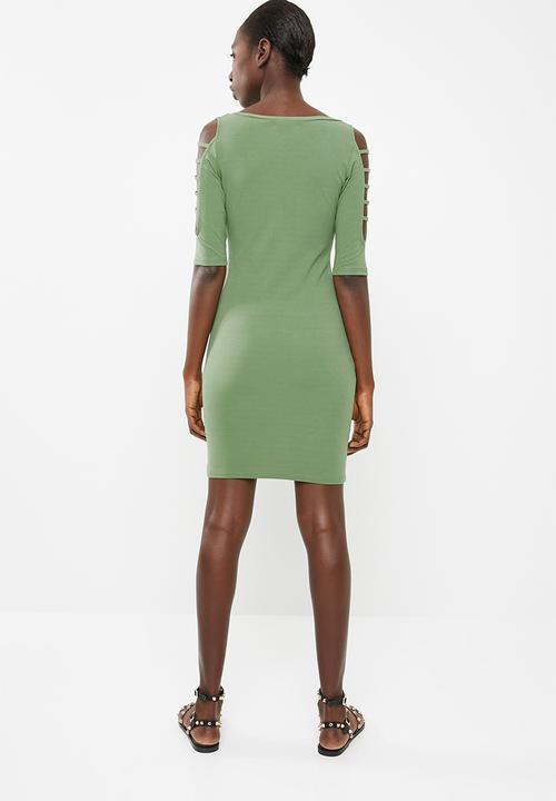 SISSY BOY - Sleeve cut detailed dress - green